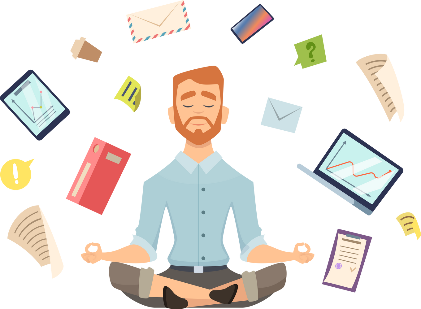 business yoga office zen relax concentration workspace